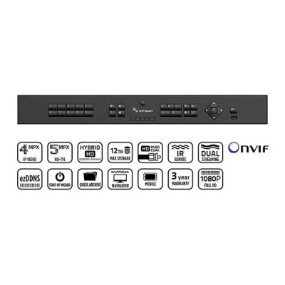 tvr15hd - inregistratoare video hybride, varianta economica, 4 - 16 camere analogice, hd-tvi (5mp) sau ip(4mp), integrabile cu ats8600